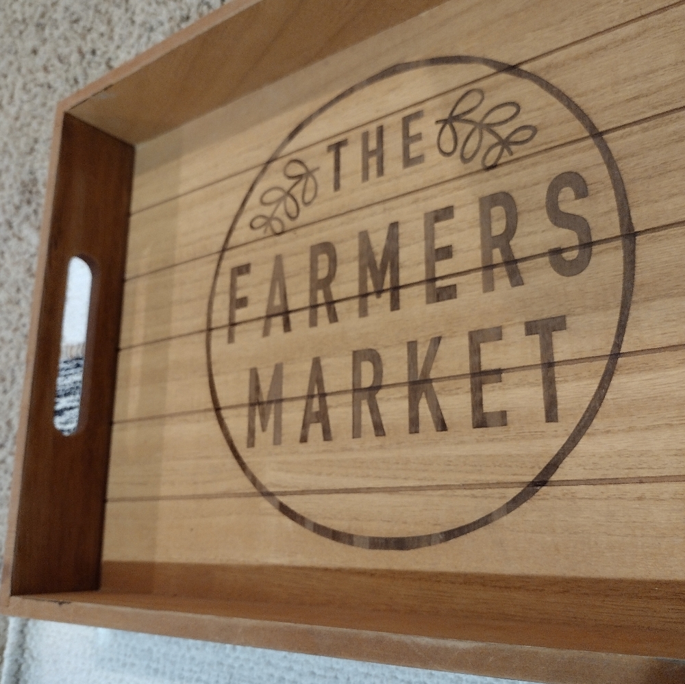 The farmers market wooden serving tray - Picture 5 of 5